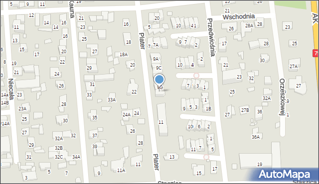 Piaseczno, Plater Emilii, 9H, mapa Piaseczno