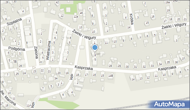 Piaski, Plac Wolności, 4, mapa Piaski