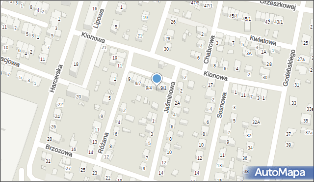 Piastów, Plac Słoneczny, 9/2, mapa Piastów