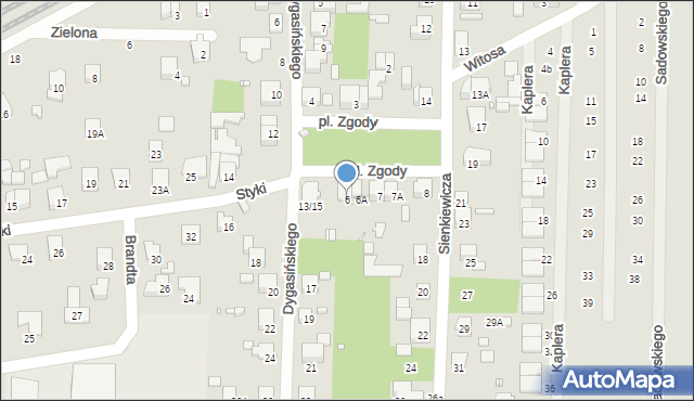 Piastów, Plac Zgody, 6, mapa Piastów