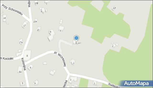 Piechowice, Plac Wczasowy, 3A, mapa Piechowice