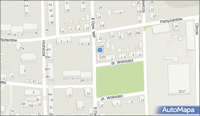 Pieńsk, Plac Wolności, 1, mapa Pieńsk