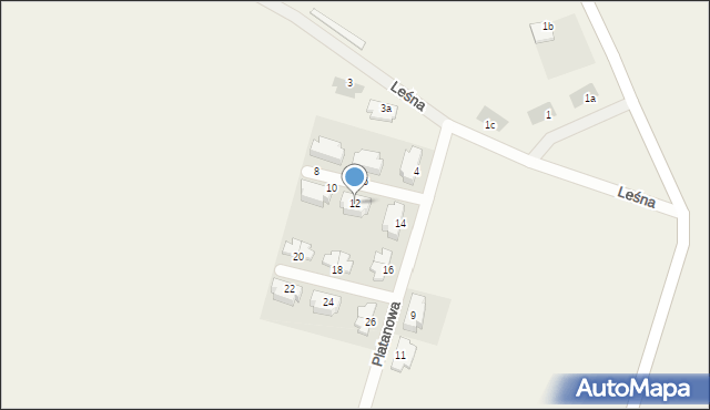 Pietrzykowice, Platanowa, 12, mapa Pietrzykowice