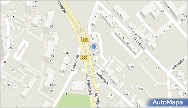 Piła, Plac Konstytucji 3 Maja, 14, mapa Piły