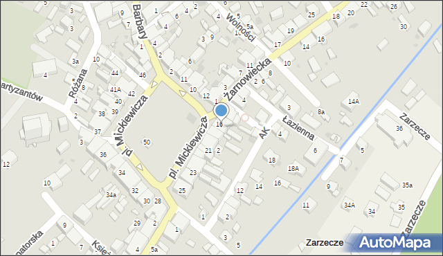 Pilica, Plac Mickiewicza Adama, 18, mapa Pilica