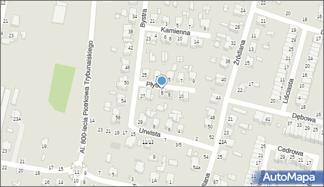Piotrków Trybunalski, Płytka, 6, mapa Piotrków Trybunalski