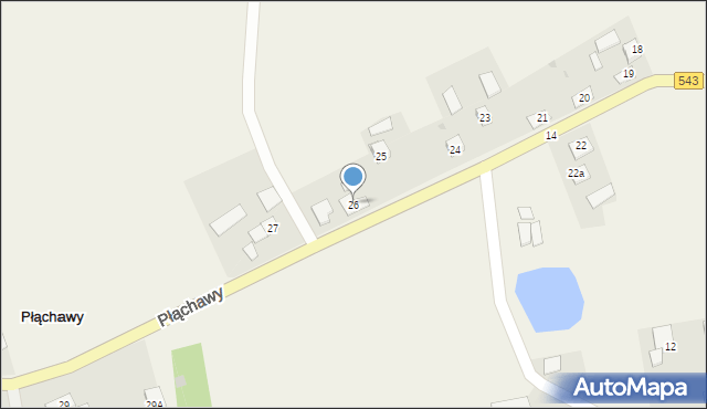 Płąchawy, Płąchawy, 26, mapa Płąchawy