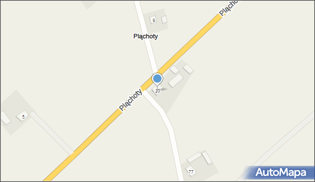 Pląchoty, Pląchoty, 10, mapa Pląchoty