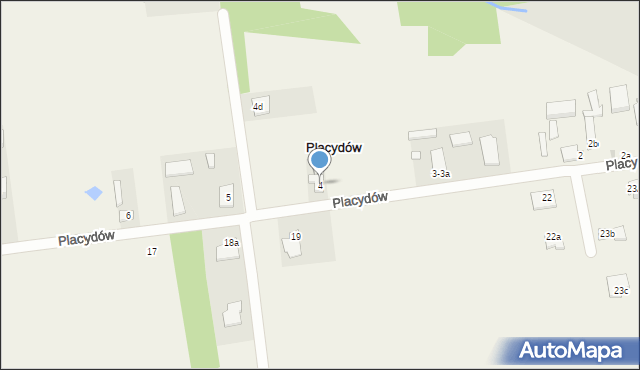 Placydów, Placydów, 4, mapa Placydów