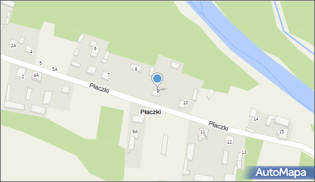 Płaczki, Płaczki, 9, mapa Płaczki