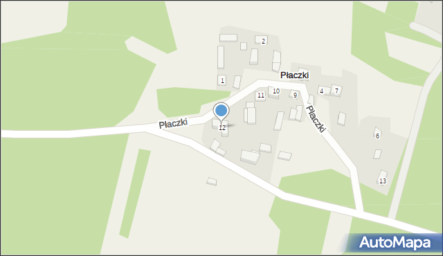 Płaczki, Płaczki, 12, mapa Płaczki