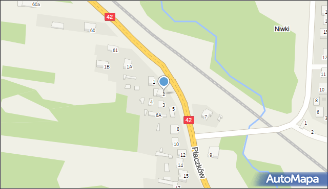 Płaczków, Płaczków, 2, mapa Płaczków
