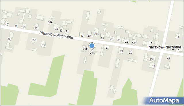 Płaczków-Piechotne, Płaczków-Piechotne, 29A, mapa Płaczków-Piechotne