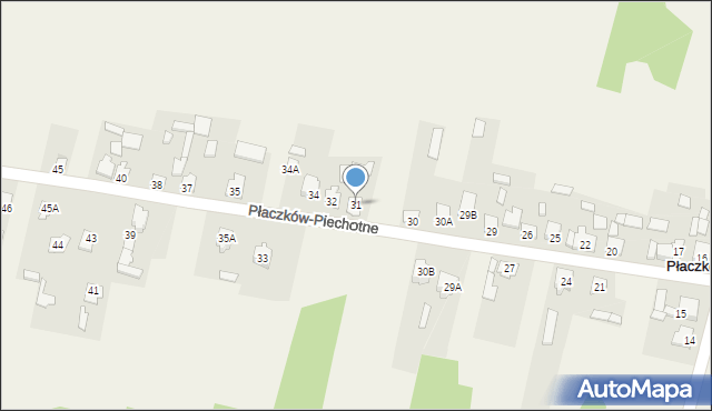 Płaczków-Piechotne, Płaczków-Piechotne, 31, mapa Płaczków-Piechotne