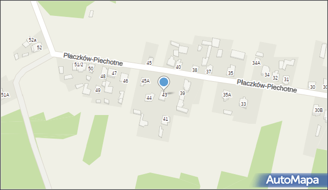Płaczków-Piechotne, Płaczków-Piechotne, 43, mapa Płaczków-Piechotne