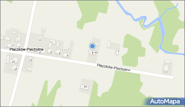 Płaczków-Piechotne, Płaczków-Piechotne, 5, mapa Płaczków-Piechotne
