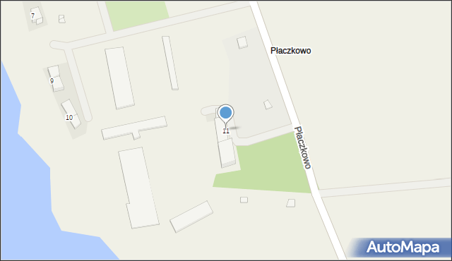 Płaczkowo, Płaczkowo, 11, mapa Płaczkowo