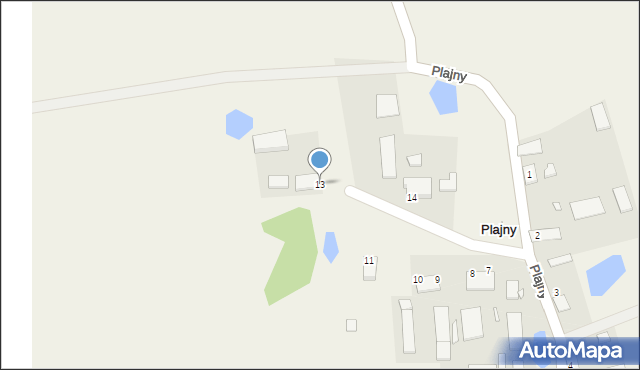 Plajny, Plajny, 13, mapa Plajny