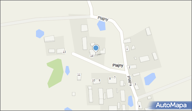 Plajny, Plajny, 15, mapa Plajny