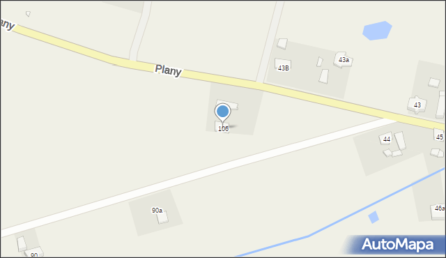 Plany, Plany, 106, mapa Plany