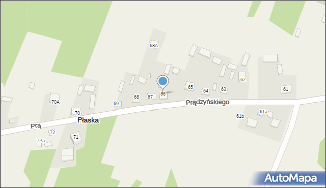 Płaska, Płaska, 66, mapa Płaska