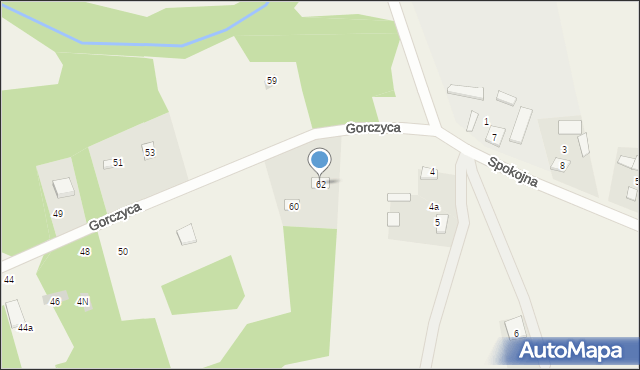 Płaska, Plażowa, 62, mapa Płaska