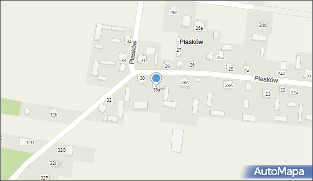 Płasków, Płasków, 30a, mapa Płasków