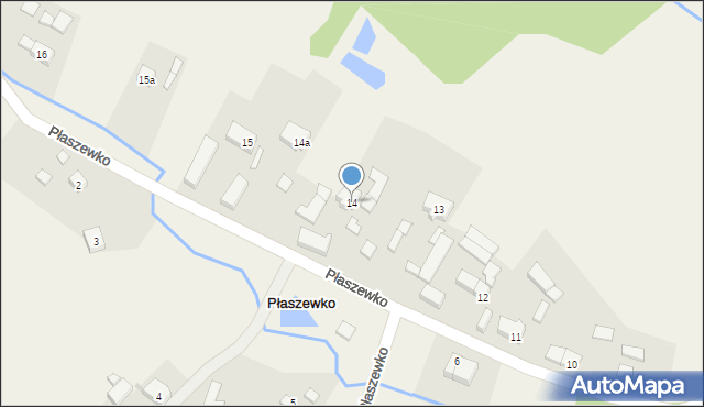 Płaszewko, Płaszewko, 14, mapa Płaszewko