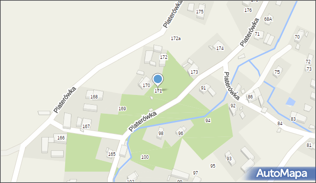 Platerówka, Platerówka, 171, mapa Platerówka
