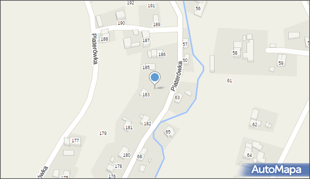 Platerówka, Platerówka, 184, mapa Platerówka