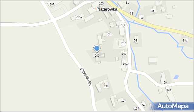 Platerówka, Platerówka, 200, mapa Platerówka