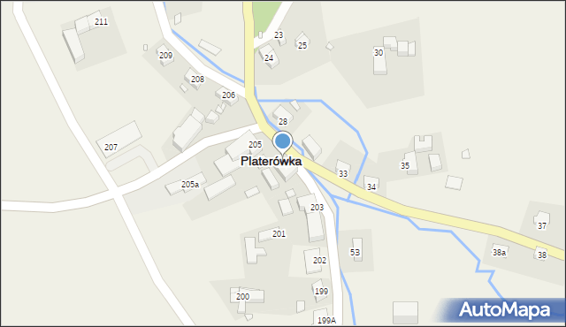 Platerówka, Platerówka, 204, mapa Platerówka