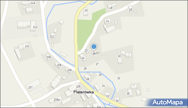 Platerówka, Platerówka, 25, mapa Platerówka