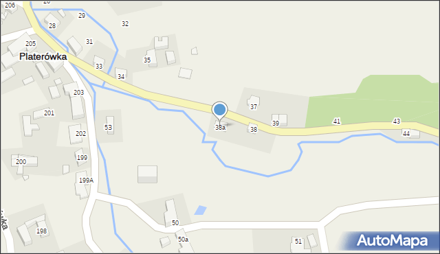 Platerówka, Platerówka, 38a, mapa Platerówka