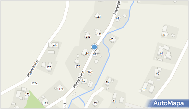 Platerówka, Platerówka, 68, mapa Platerówka