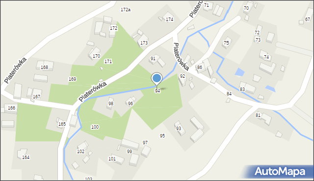Platerówka, Platerówka, 94, mapa Platerówka