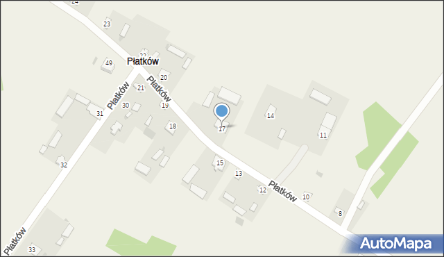 Płatków, Płatków, 17, mapa Płatków