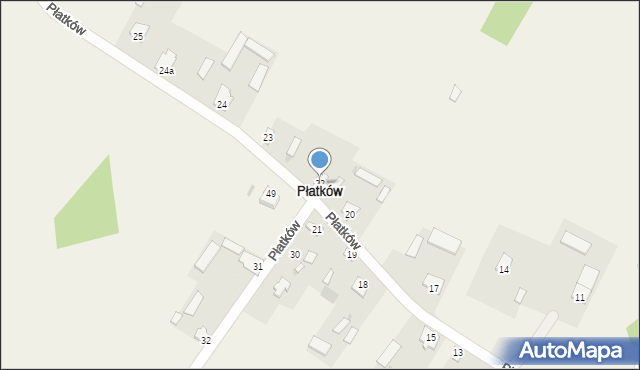 Płatków, Płatków, 22, mapa Płatków