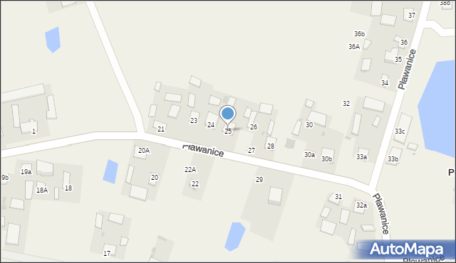 Pławanice, Pławanice, 25, mapa Pławanice