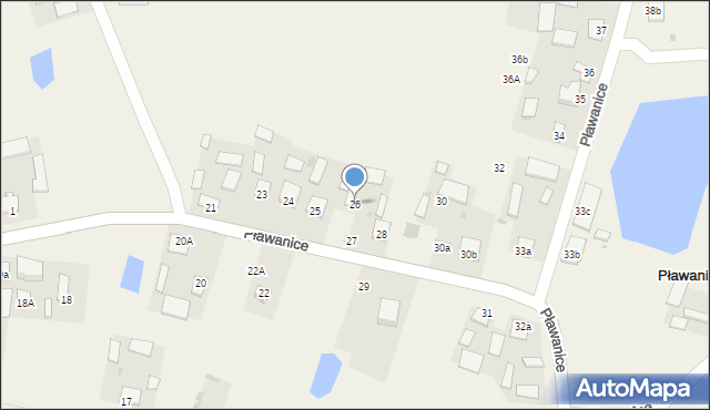 Pławanice, Pławanice, 26, mapa Pławanice