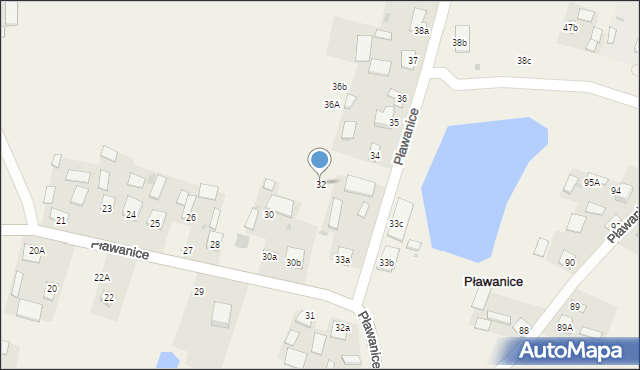 Pławanice, Pławanice, 32, mapa Pławanice