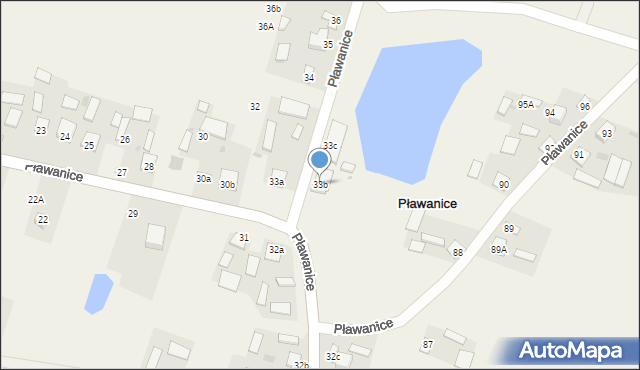 Pławanice, Pławanice, 33b, mapa Pławanice