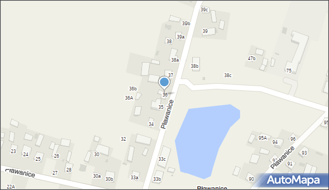 Pławanice, Pławanice, 36, mapa Pławanice