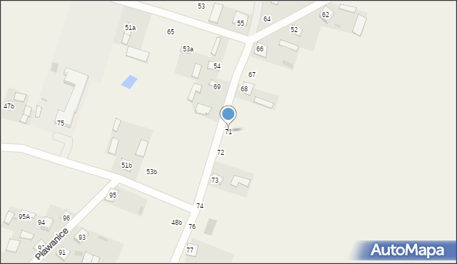 Pławanice, Pławanice, 71, mapa Pławanice