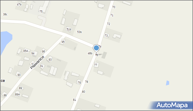 Pławanice, Pławanice, 76, mapa Pławanice