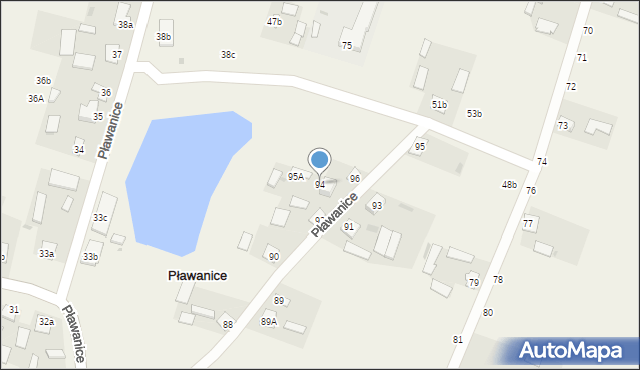 Pławanice, Pławanice, 94, mapa Pławanice