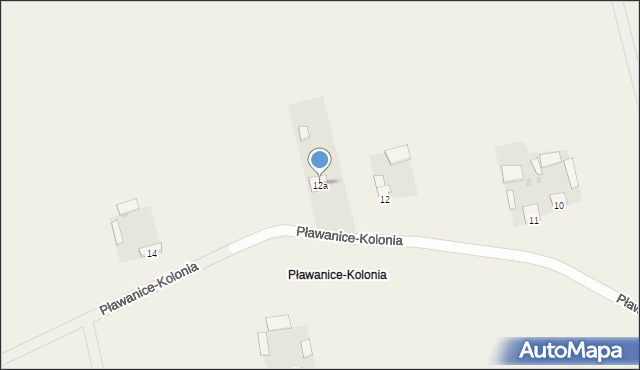 Pławanice-Kolonia, Pławanice-Kolonia, 12a, mapa Pławanice-Kolonia
