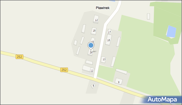 Pławinek, Pławinek, 14, mapa Pławinek