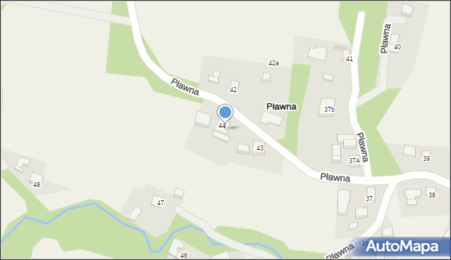 Pławna, Pławna, 44A, mapa Pławna
