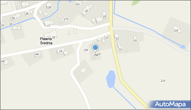 Pławna Górna, Pławna Górna, 13a, mapa Pławna Górna
